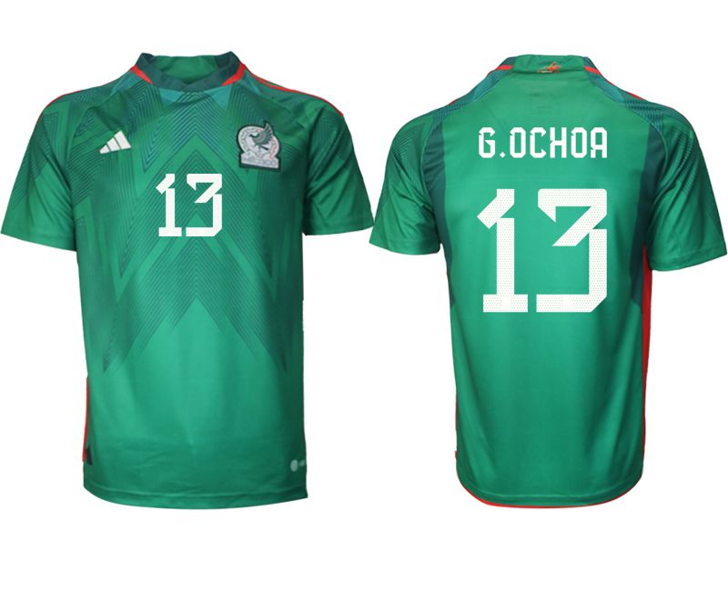 Men 2022 World Cup National Team Mexico home aaa version green 13 Soccer Jerseys